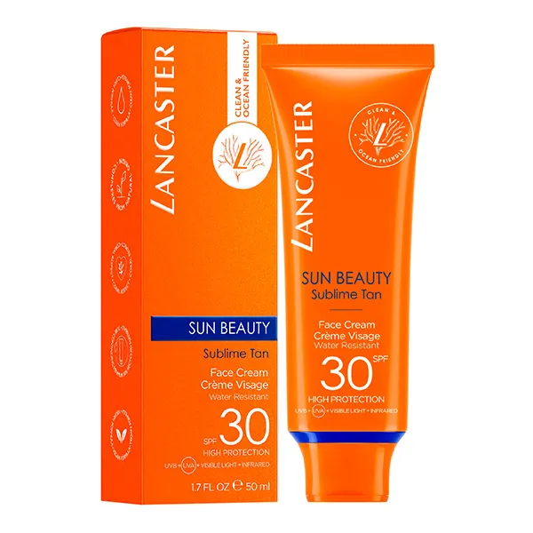 Солнцезащитный крем для лица Sun Beauty Sublime Tan Velvet Cream Spf 30 Lancaster, 50 ml — фото 2