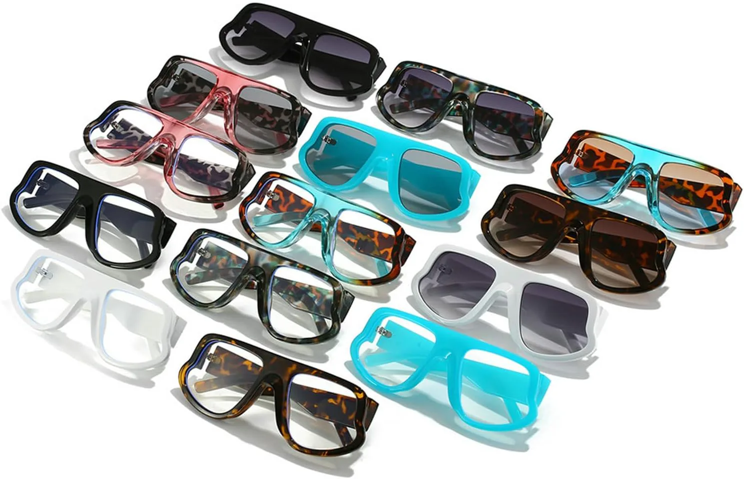 

Модные квадратные солнцезащитные очки для женщин и мужчин, с плоской верхней частью, ретро, ​​большие, стильные, роскошные, женские, крупные mincl, Black