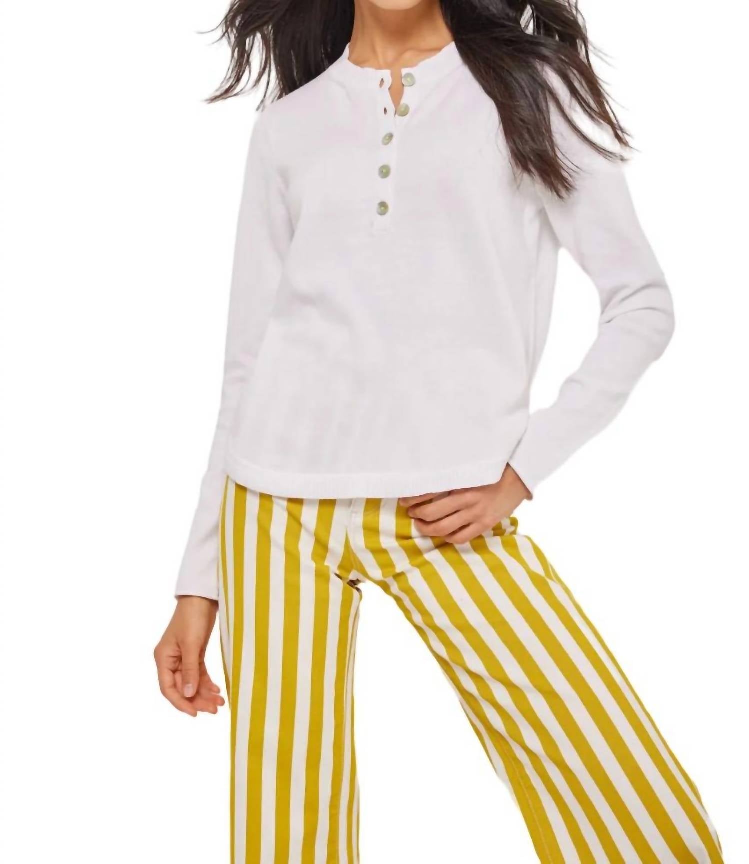 

Свитер Patch Magic Henley белого цвета LISA TODD