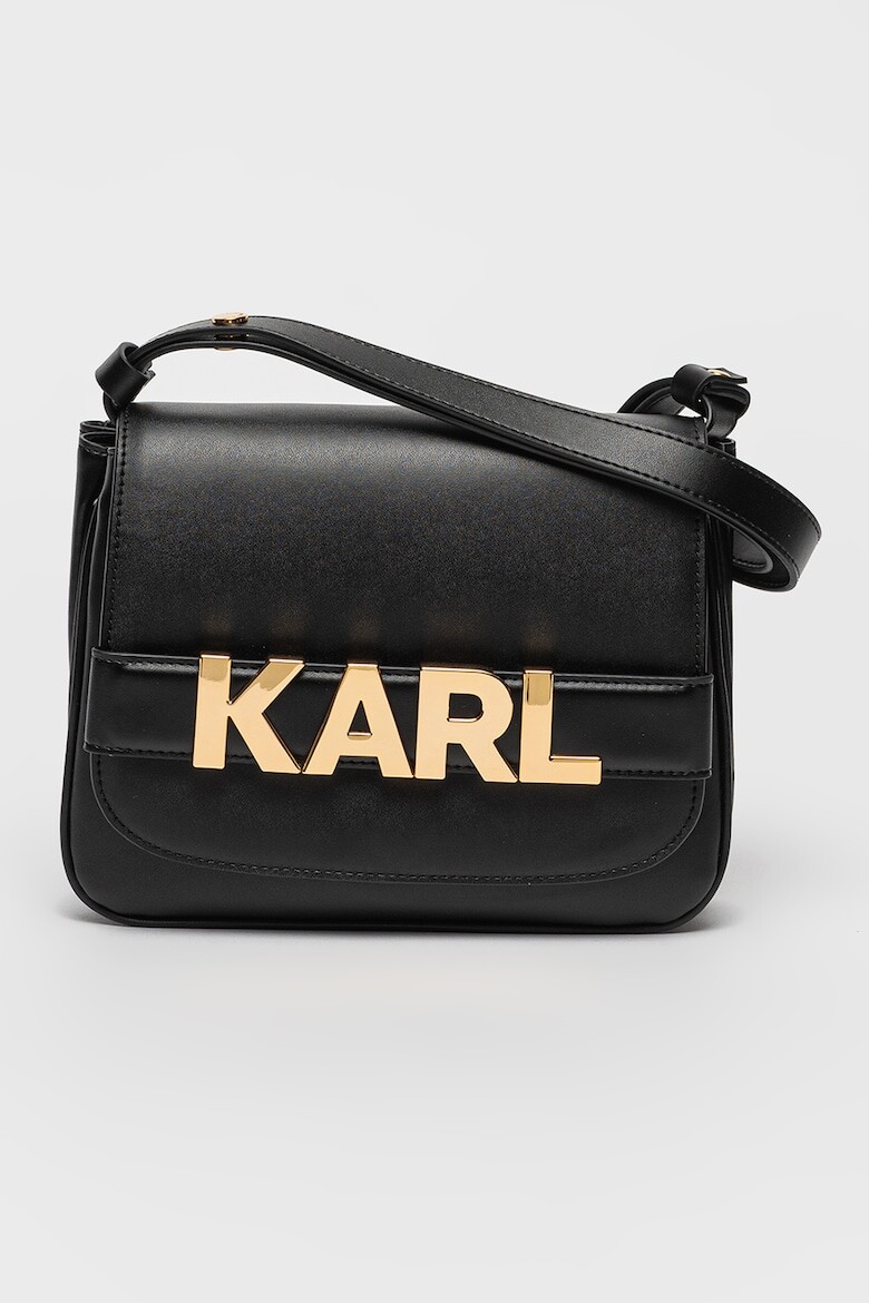 

Кожаная сумка K/Letters Karl Lagerfeld, черный