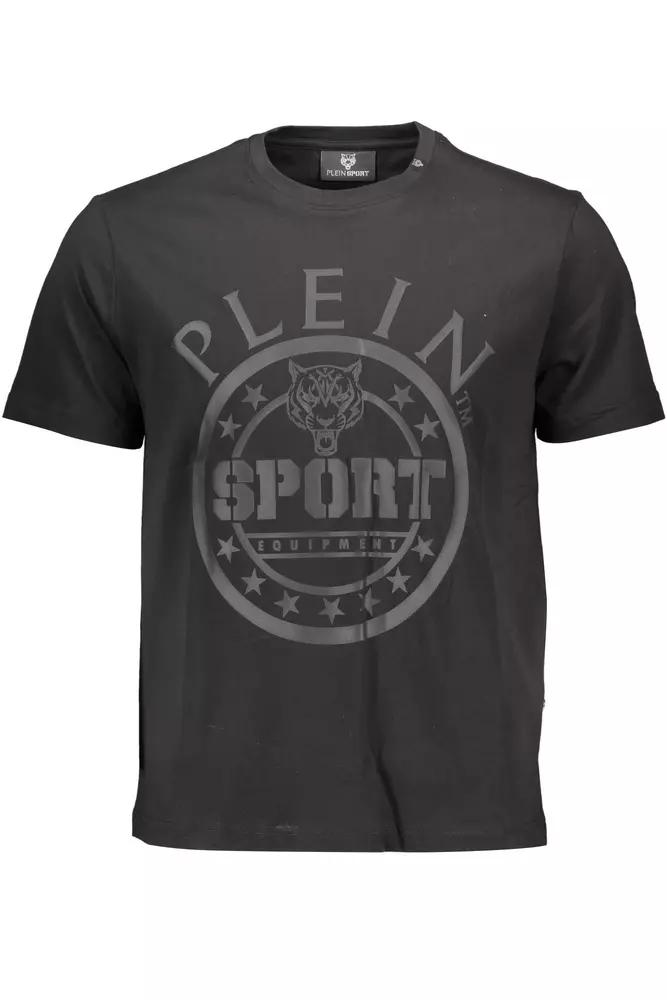 

Черная хлопковая мужская футболка Plein Sport