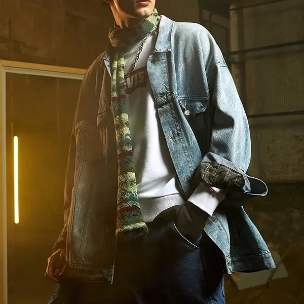 Джинсовая куртка мужская Denim Drifter Series светло-синий Levis — фото 3