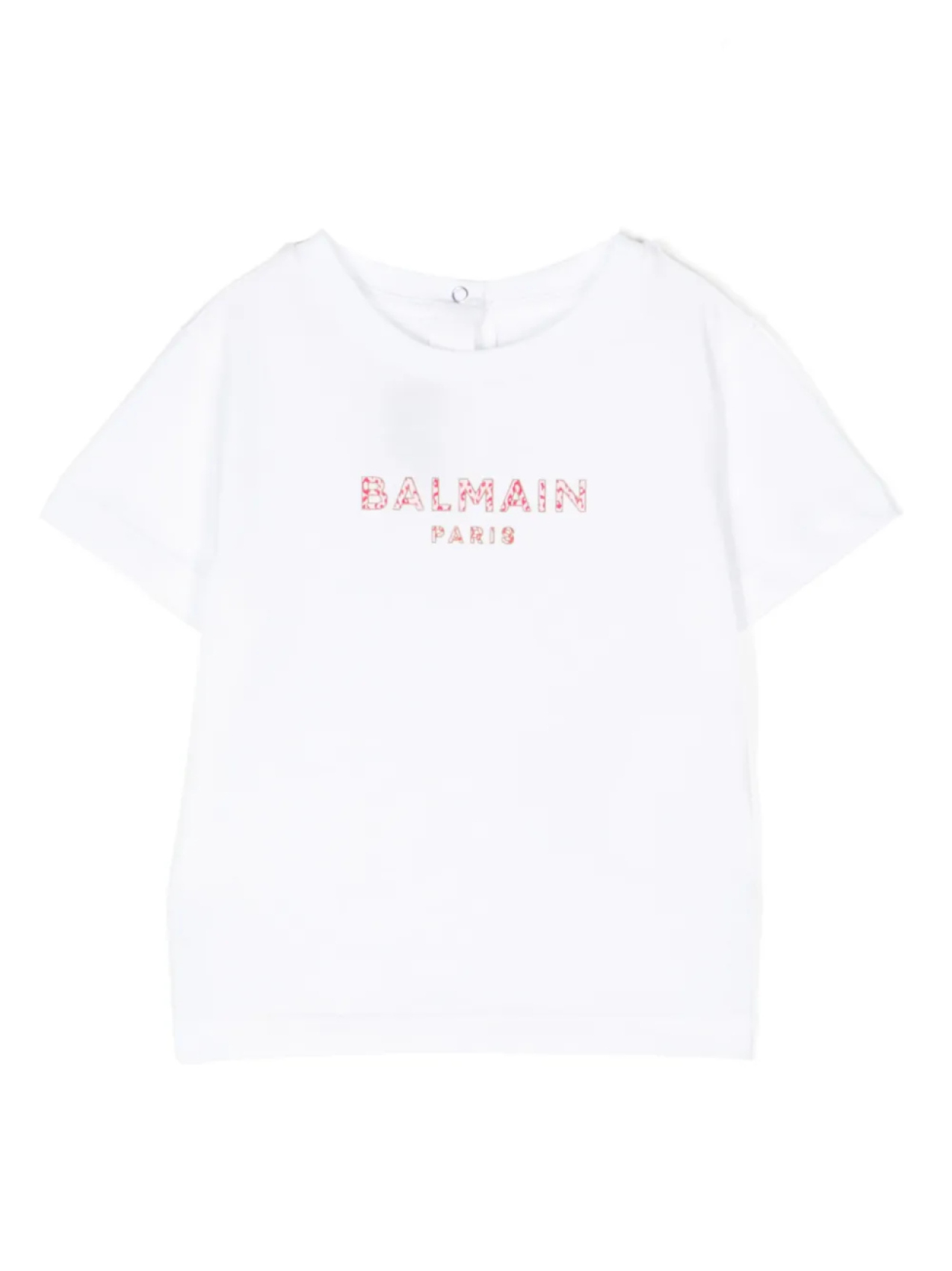 

Футболка с вышитым логотипом Balmain Kids, белый