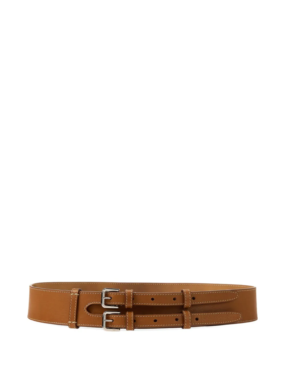 

Ремень с двойной пряжкой Ralph Lauren Collection, коричневый