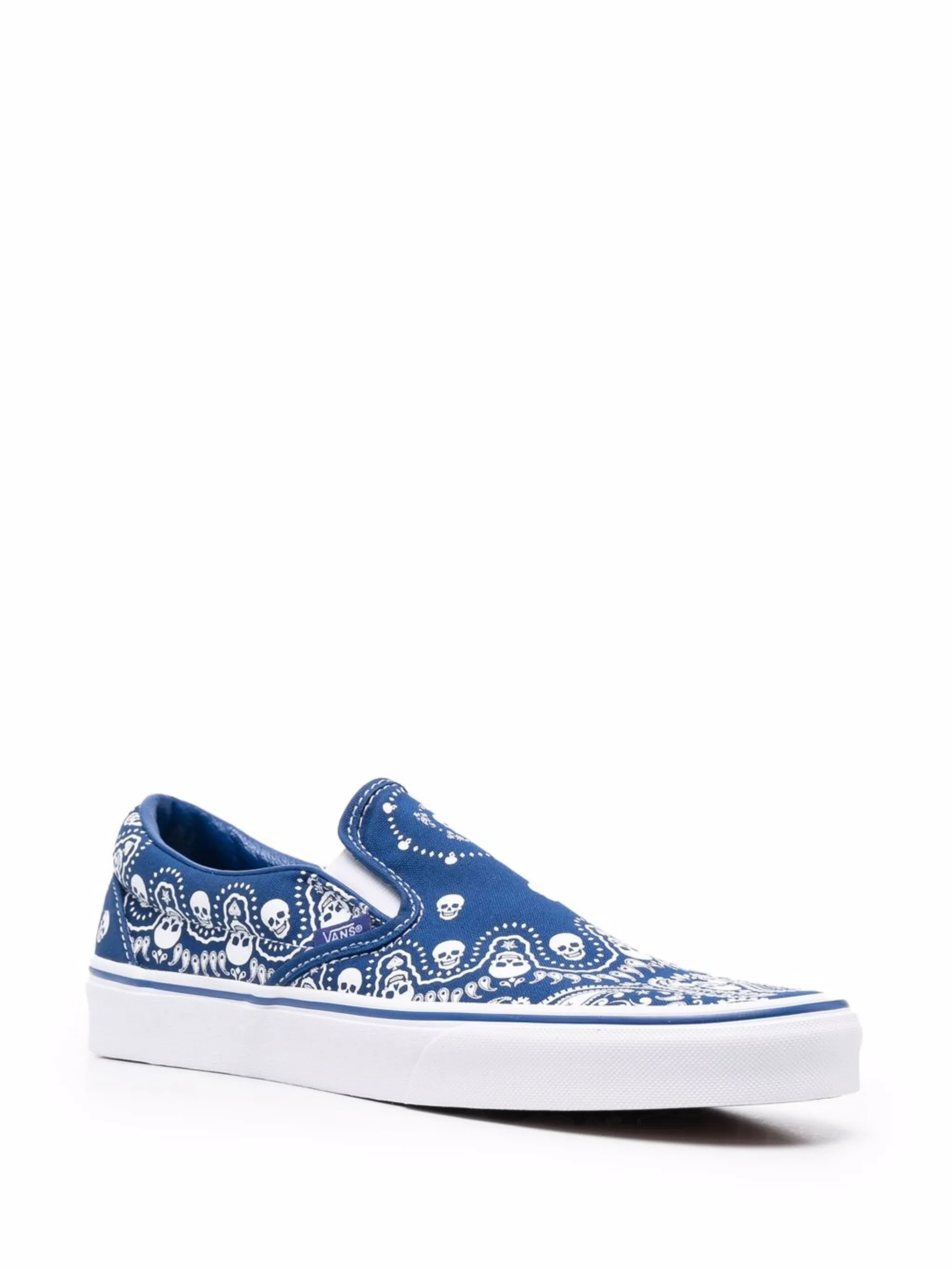 Слипоны с принтом Vans, синий — фото 2