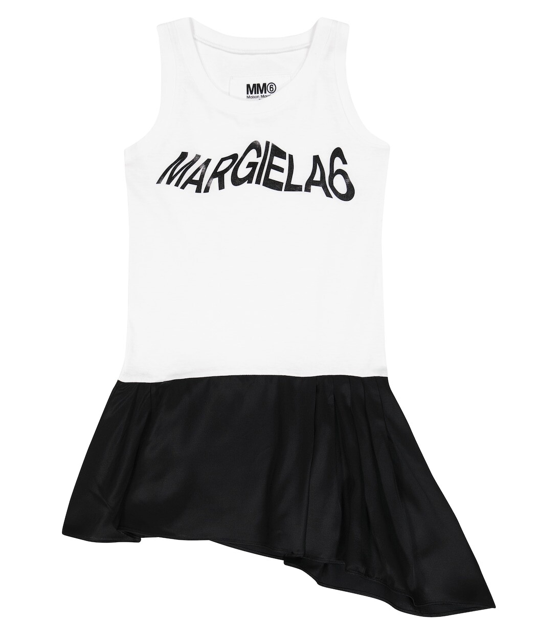

Платье из джерси и атласа с логотипом MM6 Maison Margiela, разноцветный