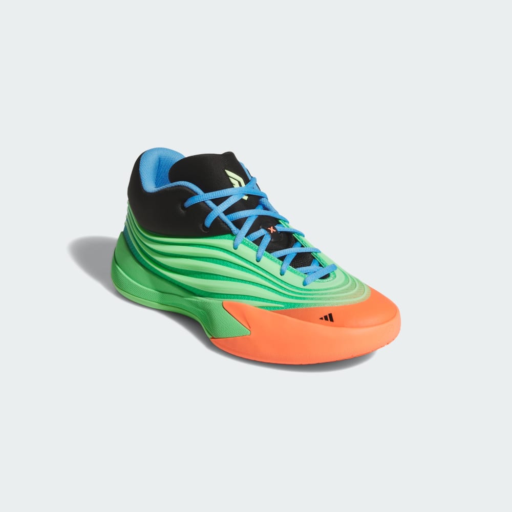 Кроссовки Adidas Dame X Shoes, цвет Lime Burst/Signal Coral/Blue Burst — фото 4