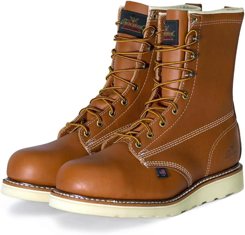 Рабочие сапоги Thorogood American Heritage 8” с стальным носком для мужчин - из кожи полного тви, с круглым носком, противоскользящей подошвой клиновидной формы и комфортной стелькой; соответствуют стандарту EH — фото 4