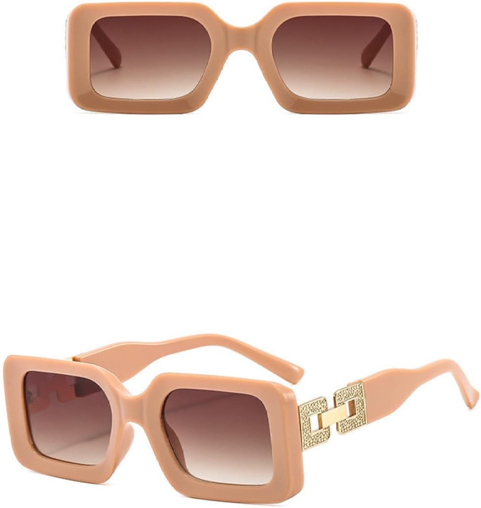 

MUTYNE Роскошные ретро-солнцезащитные очки квадратной формы для женщин и мужчин, винтажные прямоугольные очки, модные товары, женская защита от УФ-излучения UV400, Beige