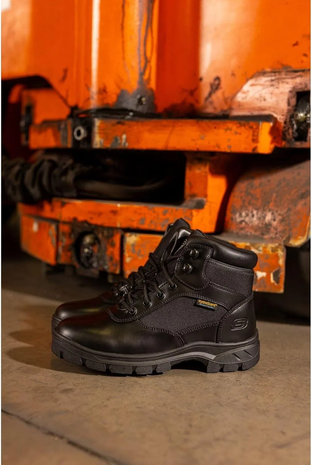 Мужские тактические военные ботинки Skechers Wascana-Benen, Black Leather W Textile — фото 2