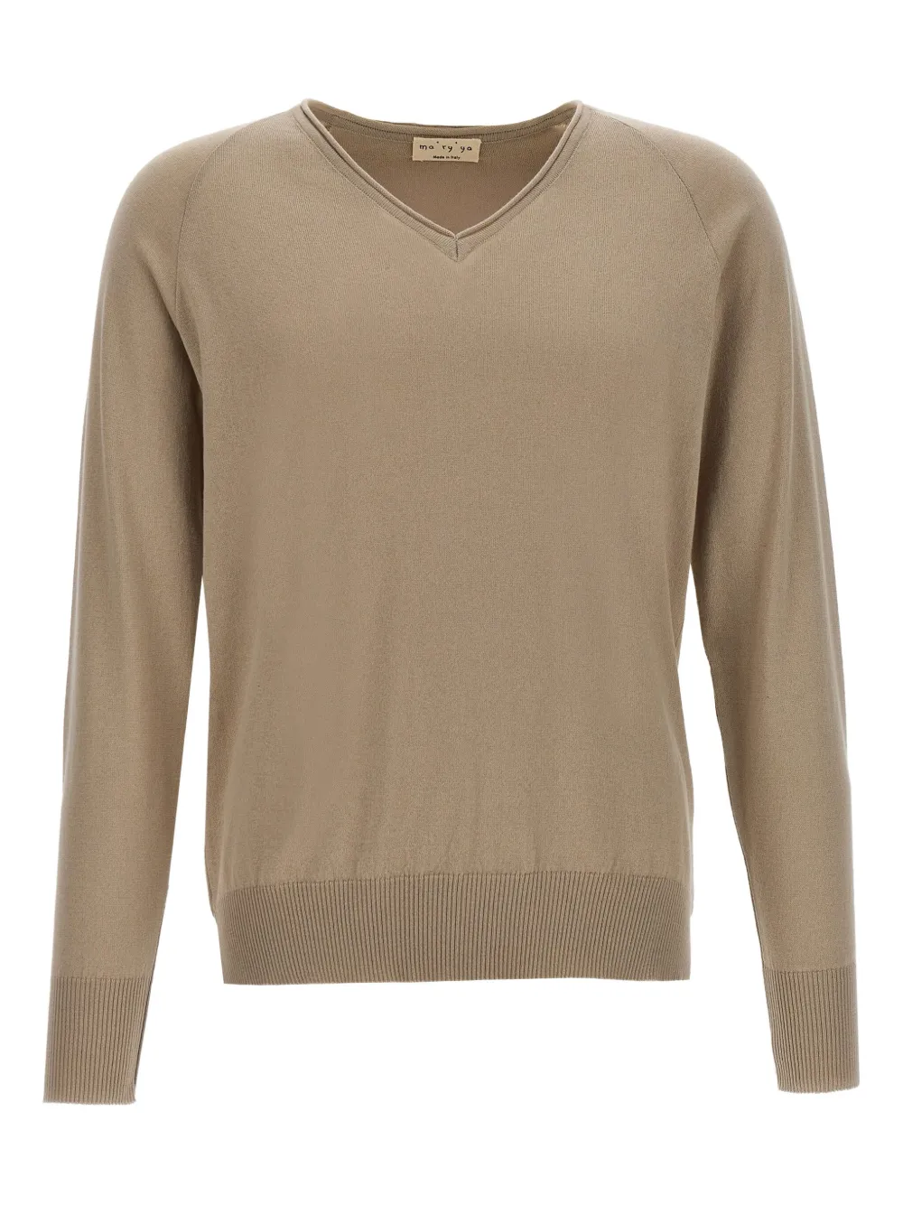 

Свитер с V-образным вырезом и рукавами реглан Ma'Ry'Ya, нейтральный