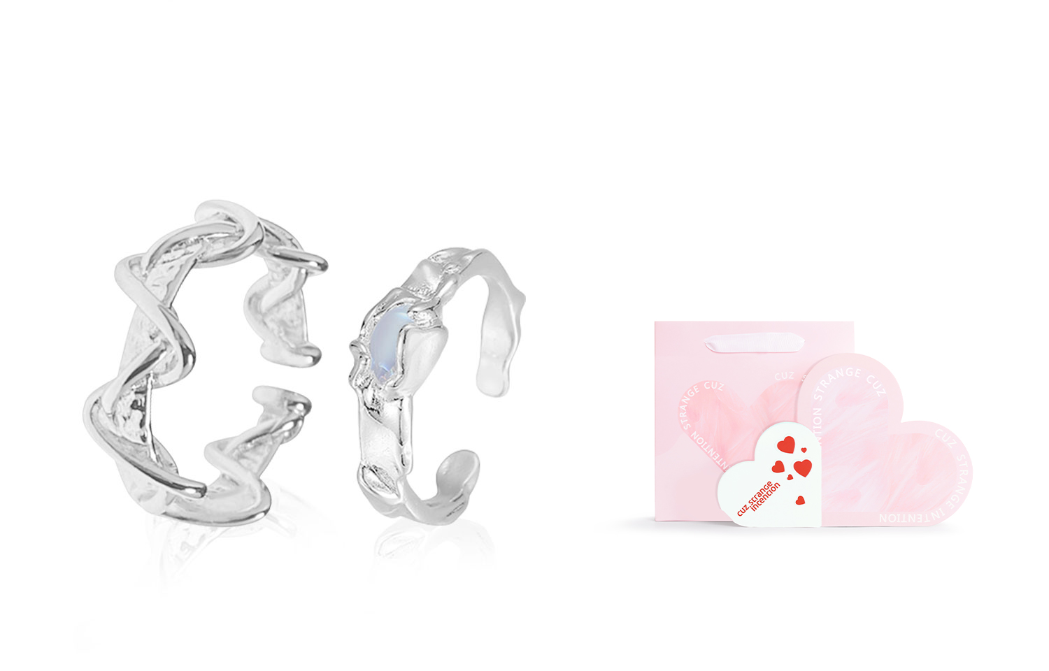 

Кольцо Unisex Cuz Strange Intention, Couple + Love Gift Box - Scratch Card