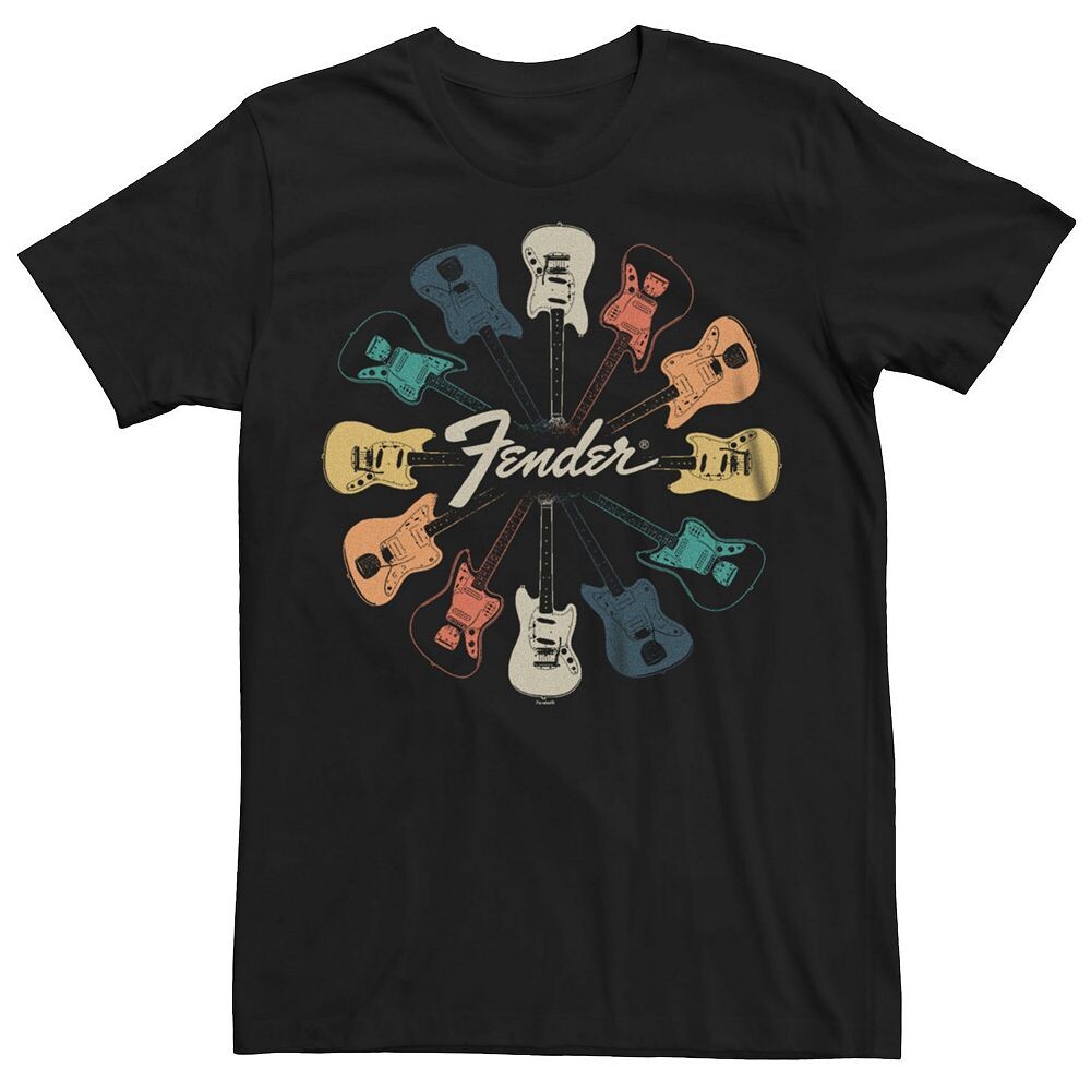 

Мужская футболка Fender Retro Guitars Kaleidscope Licensed Character, черный