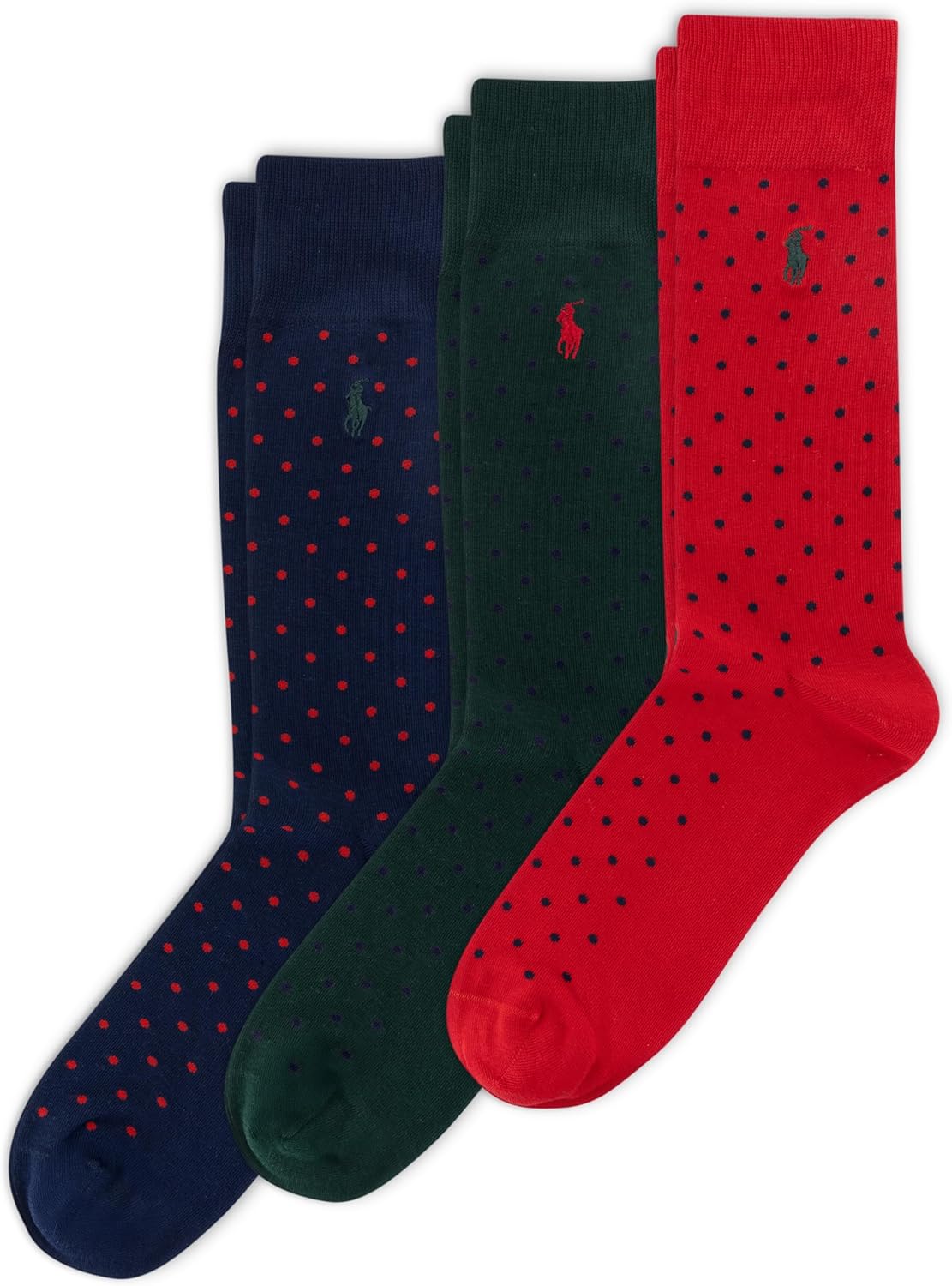 

POLO RALPH LAUREN Мужские носки-гольф с узором аргайл (упаковка 3 шт), Red Dots