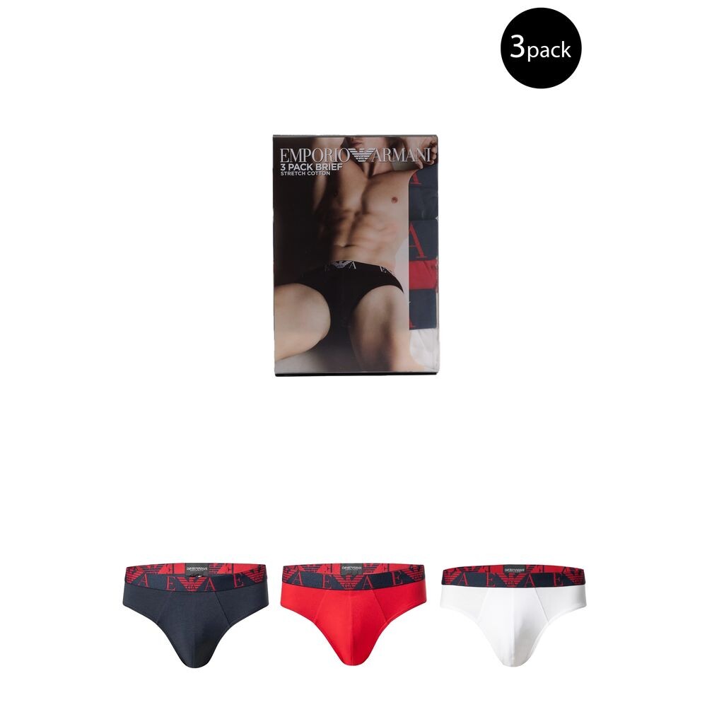 

Красное хлопковое нижнее белье Emporio armani underwear