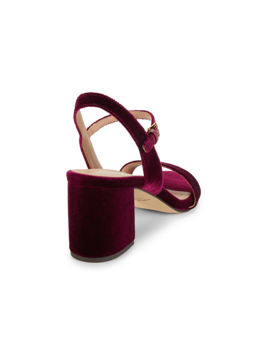 Сандалии из искусственной замши Josie Cole Haan, бордовый — фото 3