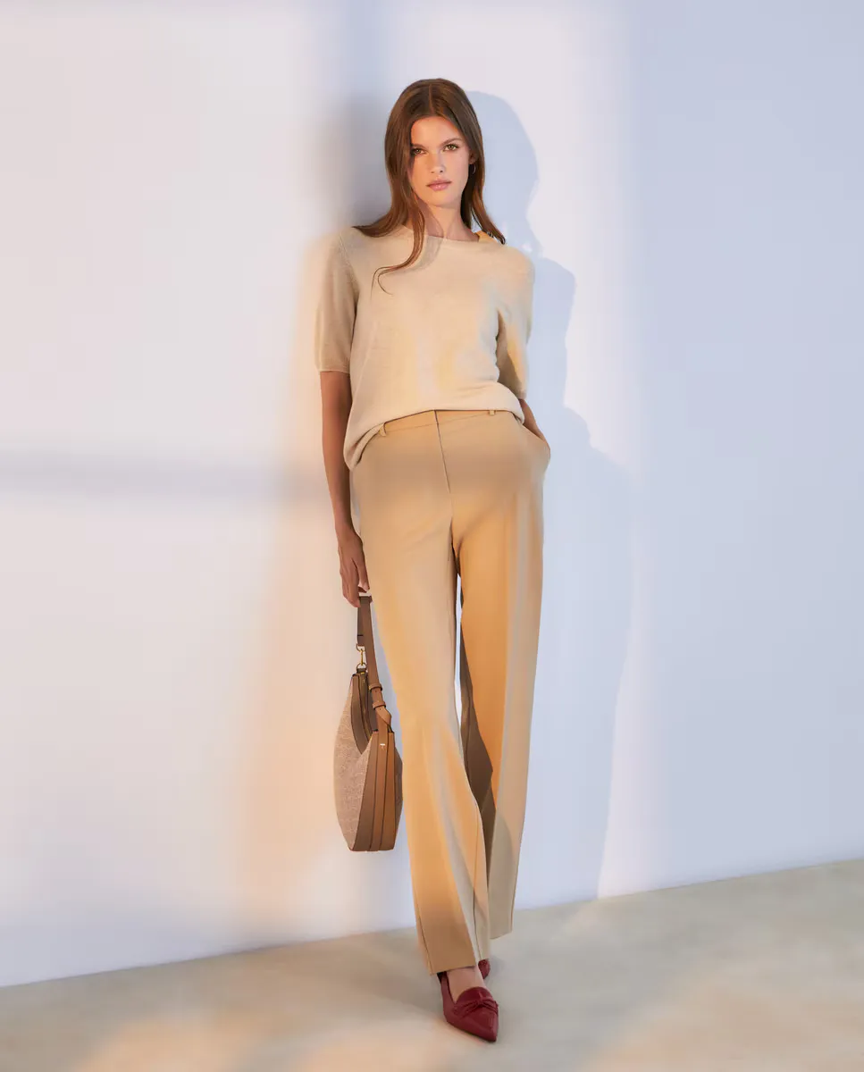 

Женские прямые классические брюки Woman El Corte Inglés, цвет 730 Camel