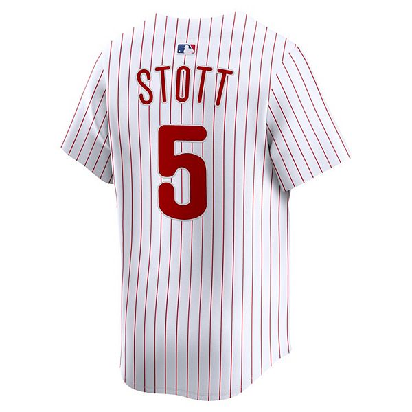 Мужская белая домашняя лимитированная футболка игрока Philadelphia Phillies Bryson Stott Nike — фото 4