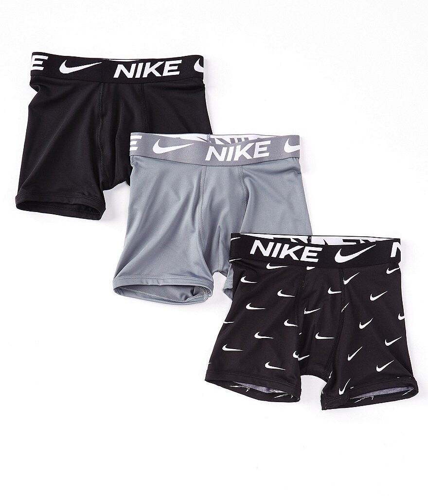 

Комплект из трех боксеров-боксеров Dri-FIT с принтом Swoosh Nike Little/Big Boys 6–20, мультиколор