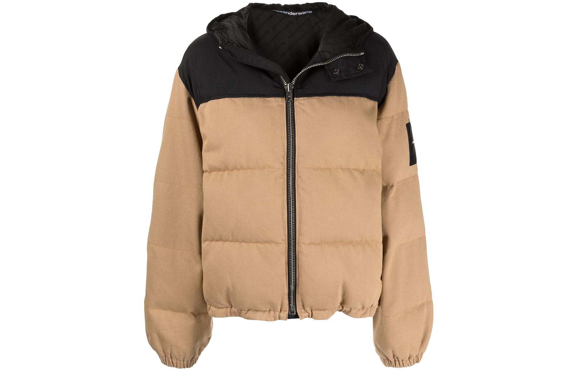 

Куртка-пуховик с логотипом Alexander Wang, Умбра, Желтый, Куртка-пуховик с логотипом Alexander Wang, Умбра