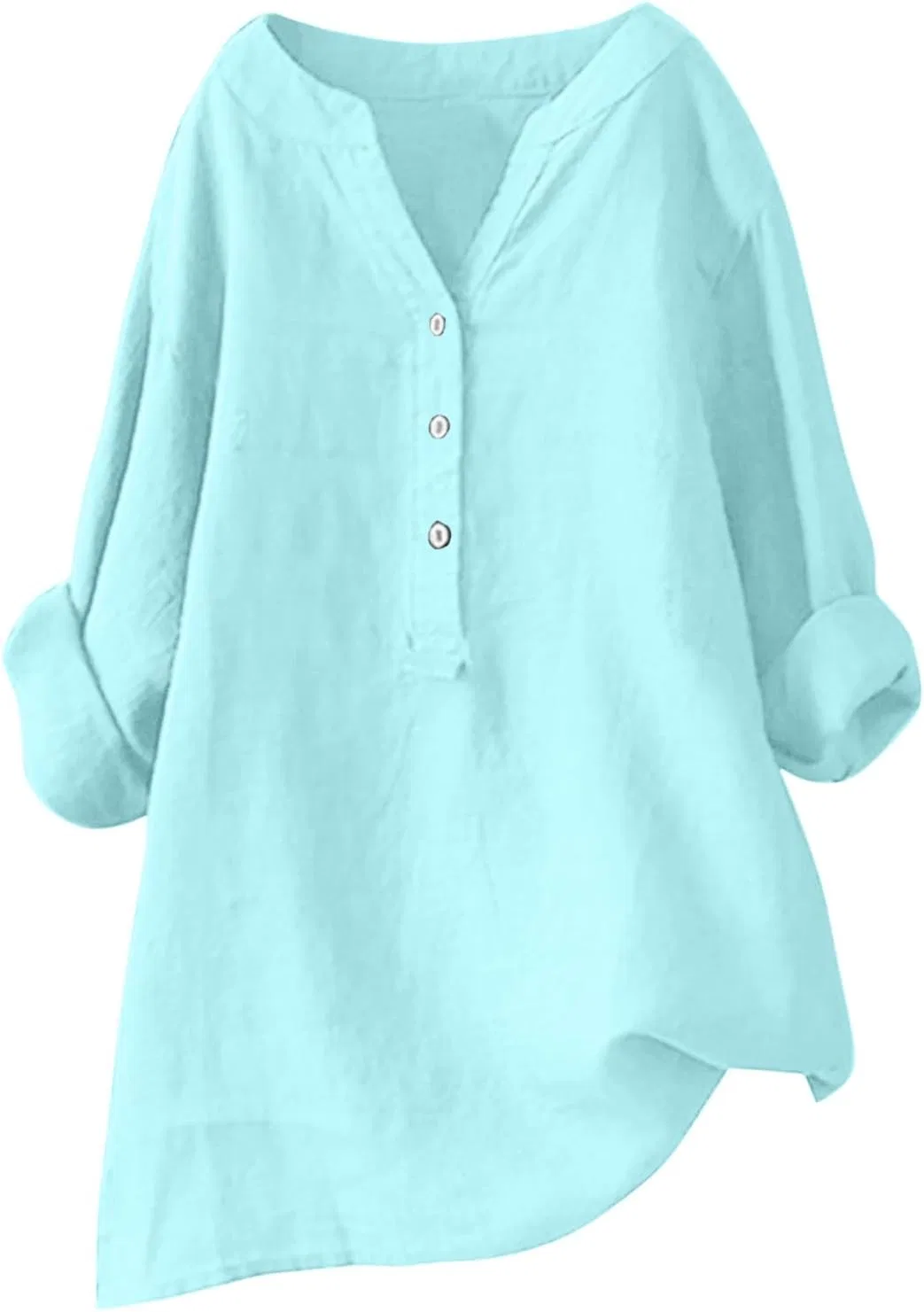 Блуза свободная, Crew Neck, Spring Tunic, темно-синяя — фото 3