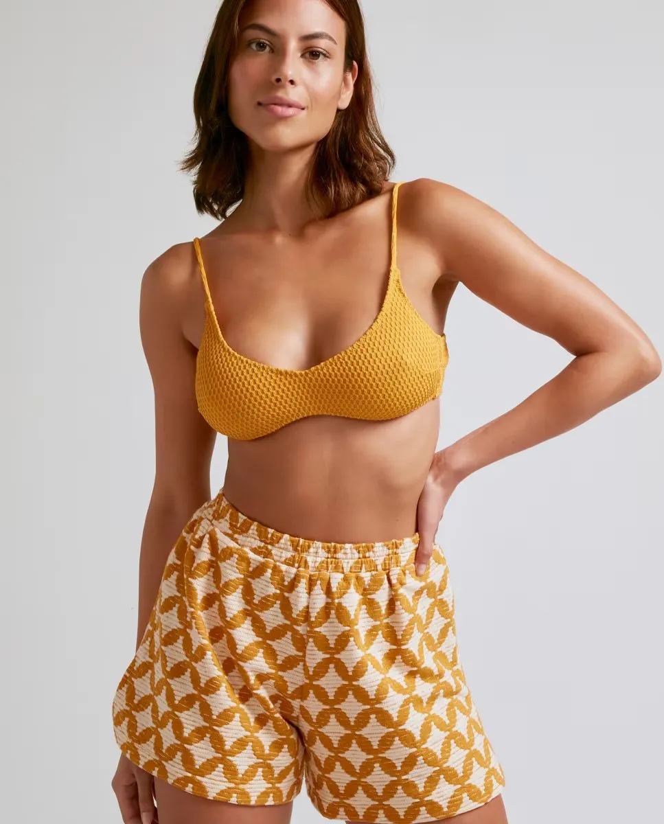 

Женские пляжные шорты с принтом Zama Sun Robin Collection, цвет Mostaza