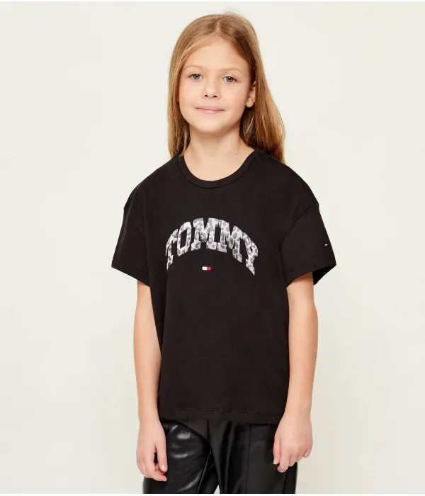 Футболка университетской формы loose fit Tommy Hilfiger, черный