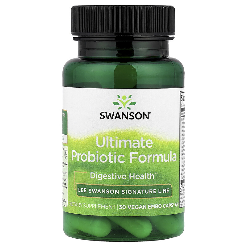 

Swanson, Ultimate Probiotic Formula, 30 вегетарианских капсул Embo Ap