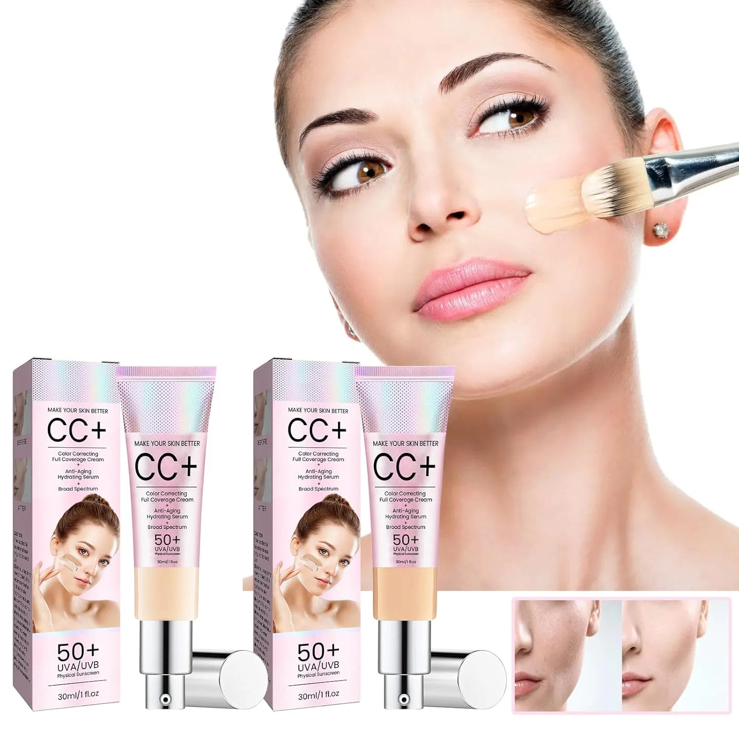 Маска для лица Luthasolic — CC- корректирующий с SPF + (средний тон) , Medium Skin Colour — фото 2