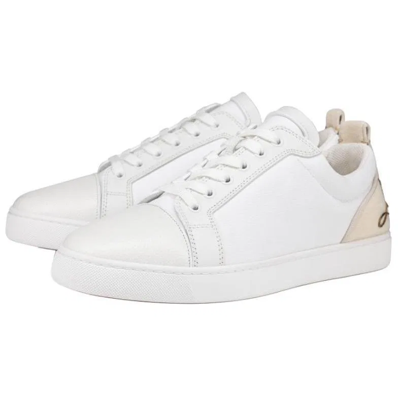 Кеды Christian Louboutin Fun Lousi Junior Flat белые — фото 4