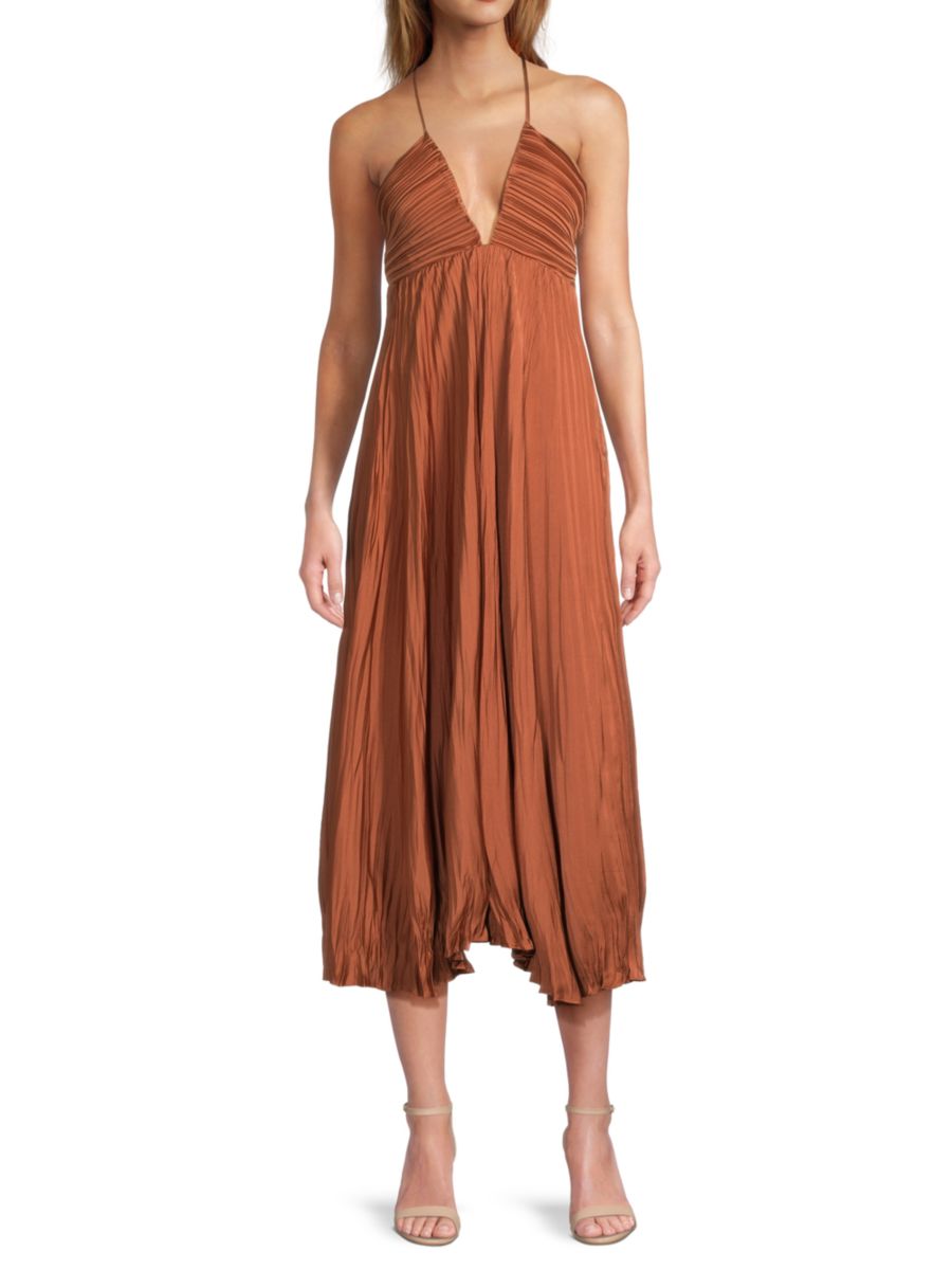 

Платье-миди Angelina со сборками A.L.C., цвет Sequoia