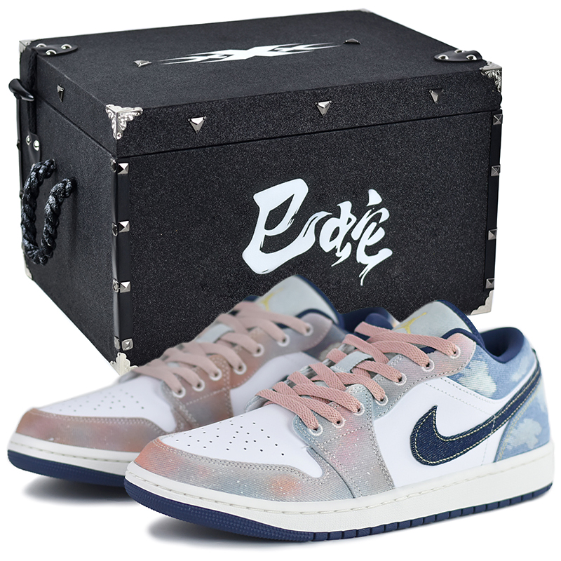 

Jordan Кроссовки Air 1 Vintage баскетбольные мужские низкие синие/розовые - Облако и Радуга-Подарочная коробка 08, цвет Cloud and Rainbow-Gift Box 08