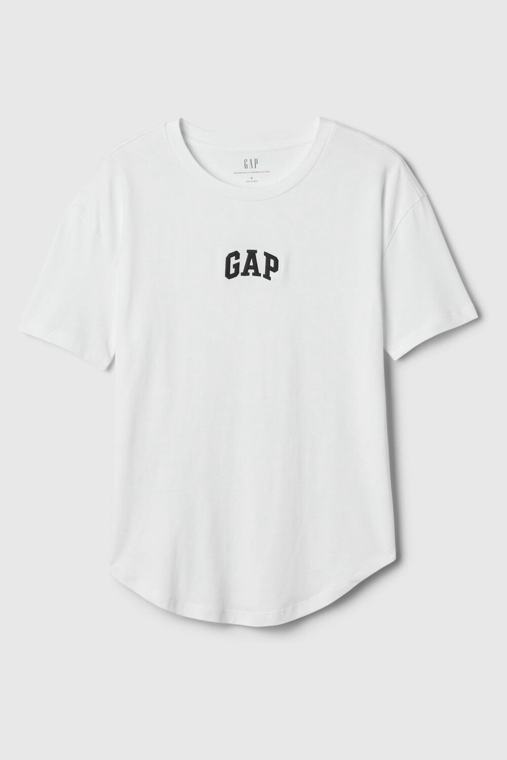 

Футболка из органического хлопка с короткими рукавами и арочным логотипом Gap, белый