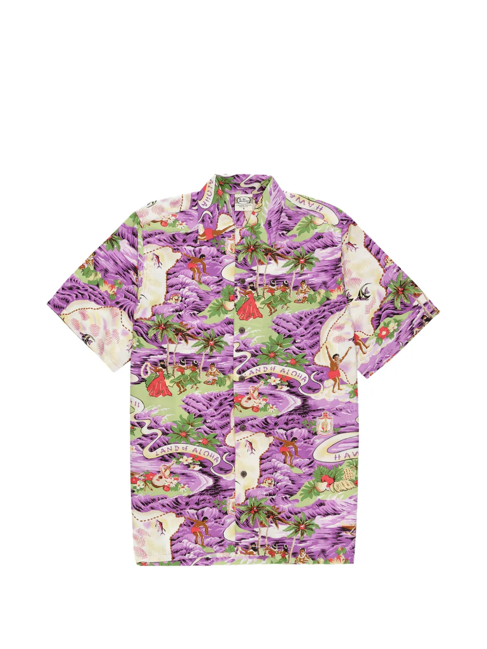 

Рубашка с воротником-кулиской Landofaloha Fortela, фиолетовый