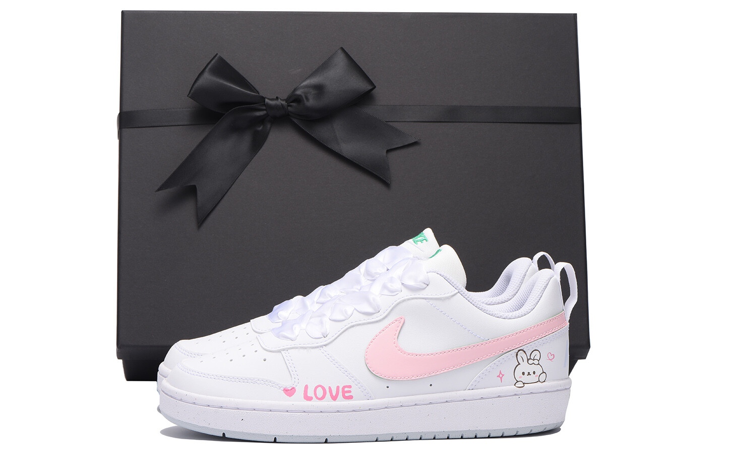 

Кроссовки Nike Court Borough Skateboarding Shoes Women's Low-top White/Pink, цвет Lotus Color