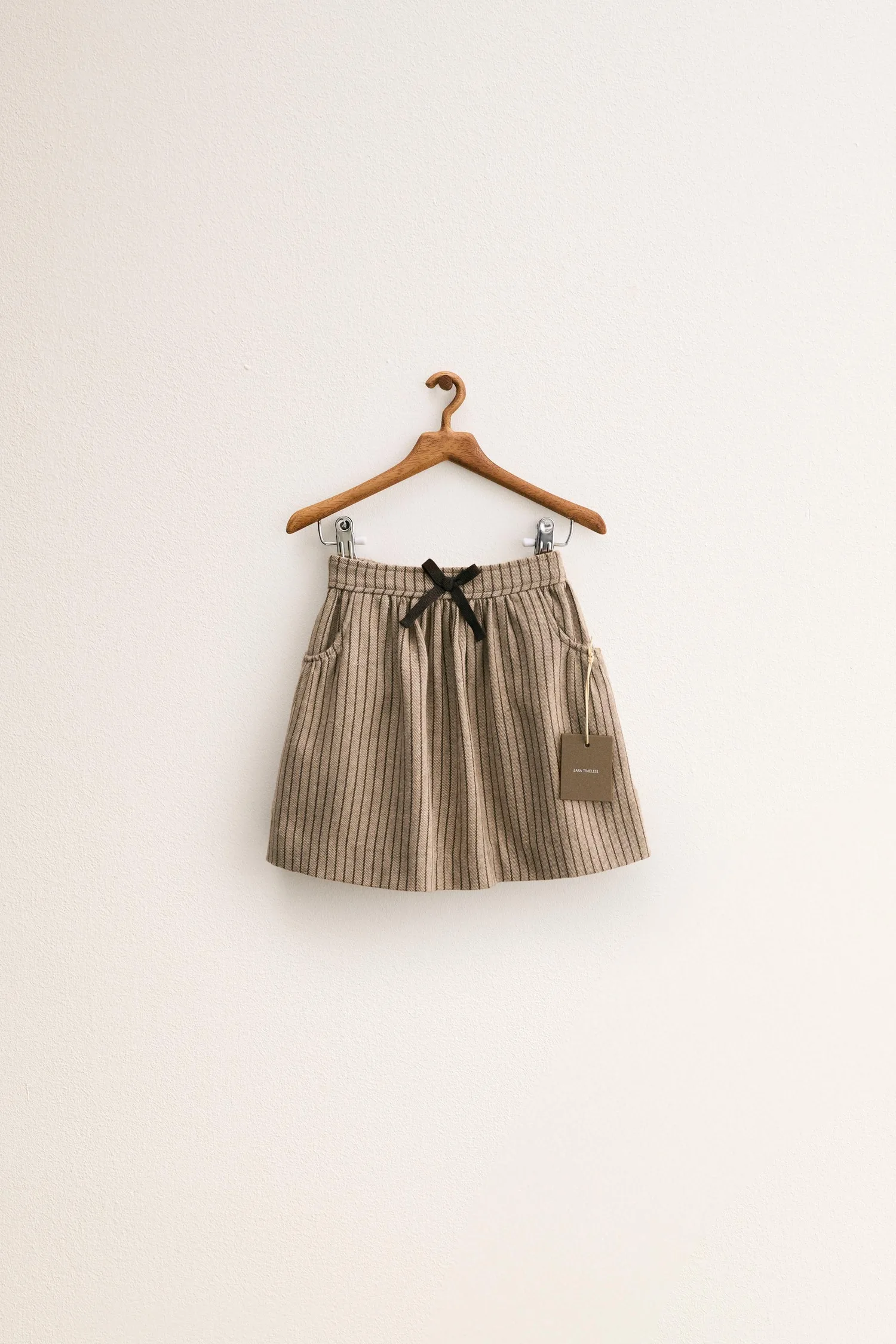 Zara timeless - полосатая юбка, коричневый