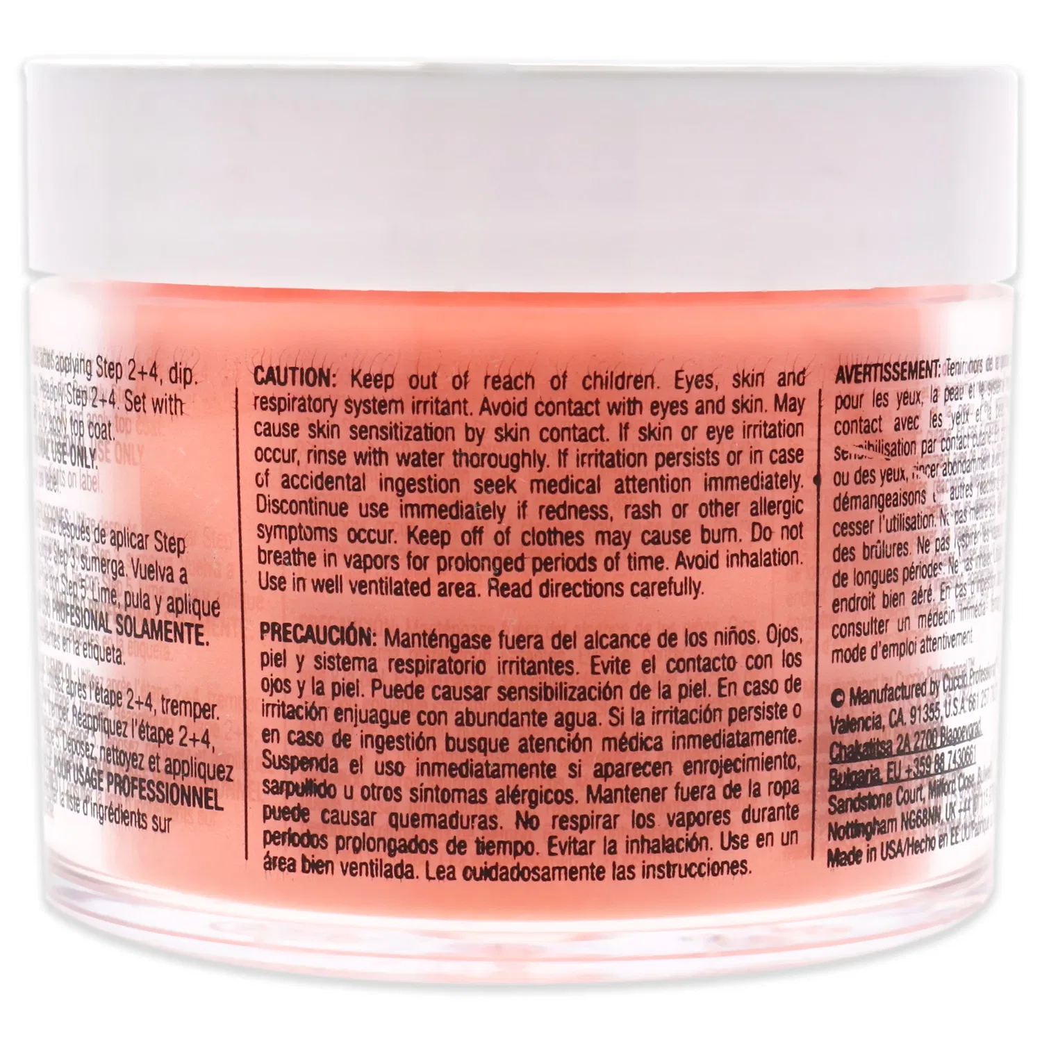 Система для окрашивания ногтей Pro Powder Polish Nail Colour Dip System - Paradise City от Cuccio Colour для женщин - 1,6 унции (47 г) пудры для ногтей, оранжевый — фото 2