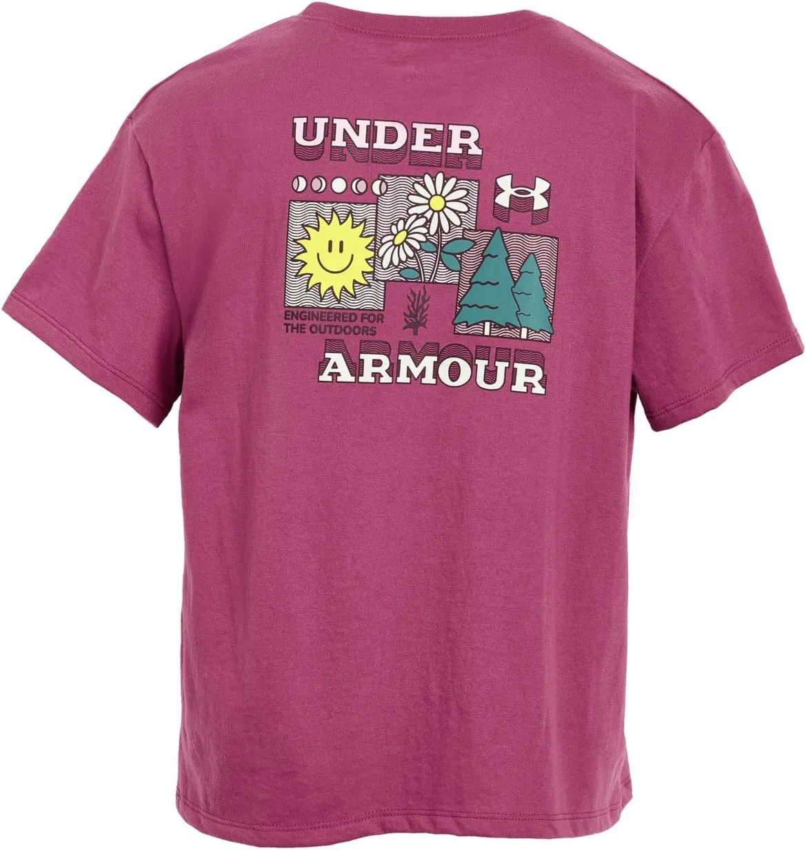 Футболка для активного отдыха Under Armour для девочек, Fuschia Dusk — фото 2