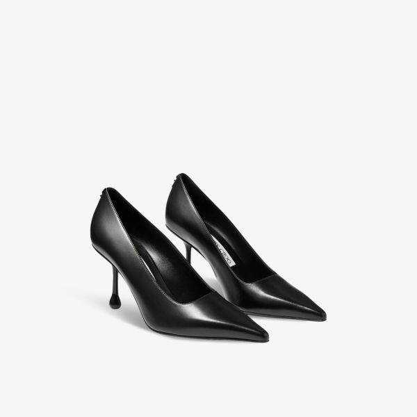 Туфли-Лодочки Ixia 80 из кожи на каблуке с логотипом Jimmy Choo, черный — фото 3