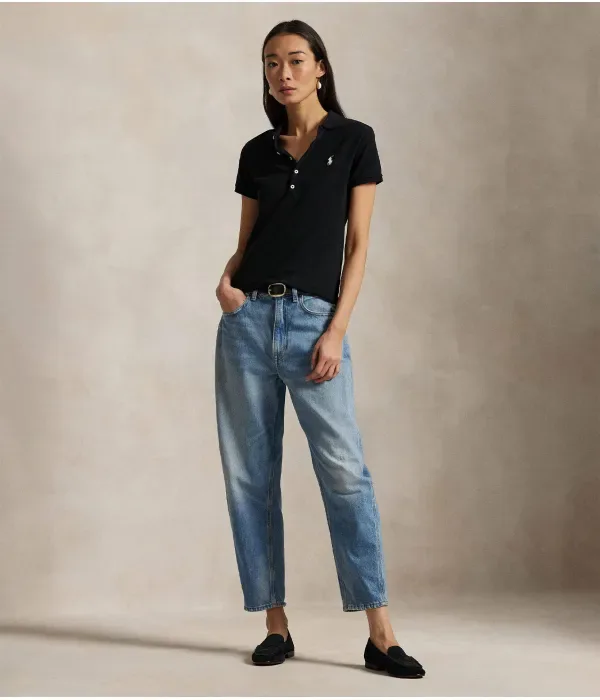 Поло Джули slim fit Polo Ralph Lauren, черный — фото 2