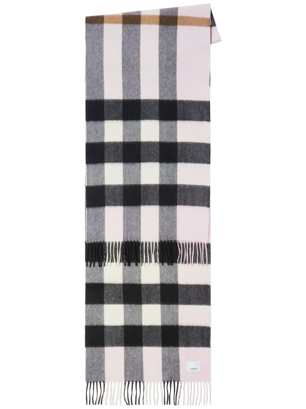 

Кашемировый шарф в клетку BURBERRY, розовый