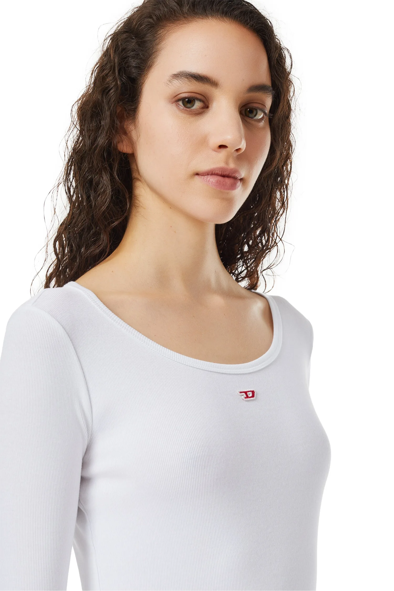 Женская футболка с длинным рукавом T-BALLET-D Diesel, white — фото 3