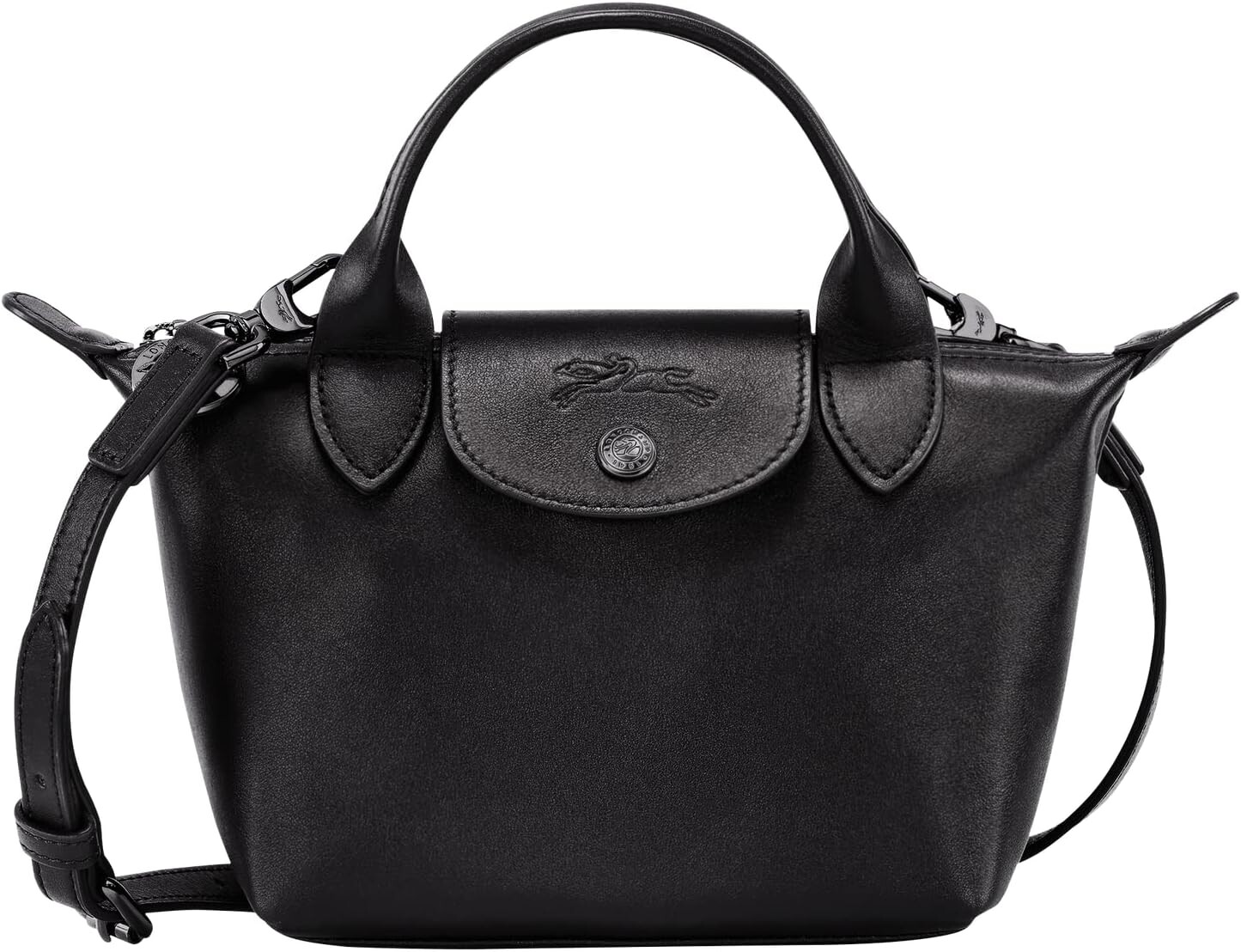 

Кожаная сумка-тоут Longchamp 'Le Pliage X-Small Xtra, черная