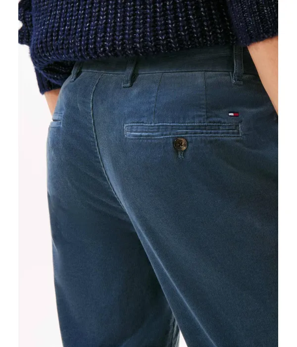 Вельветовые брюки-чинос Denton Straight fit Tommy Hilfiger, синий — фото 4