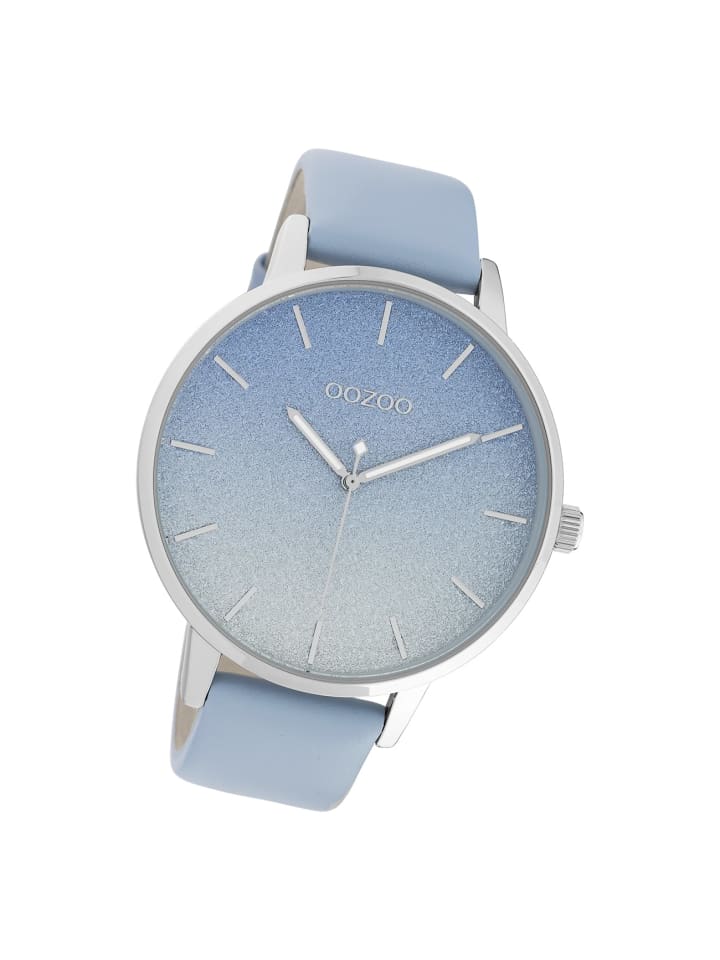 

Аналоговые наручные часы Oozoo Timepieces, светло-голубые, очень большие (примерно 48 мм)