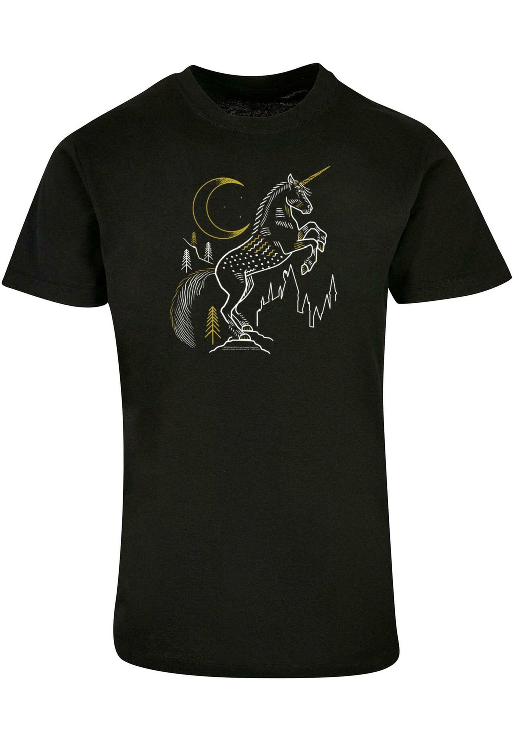 

Футболка с принтом HARRY POTTER UNICORN BASIC ROUND NECK ABSOLUTE CULT, черный