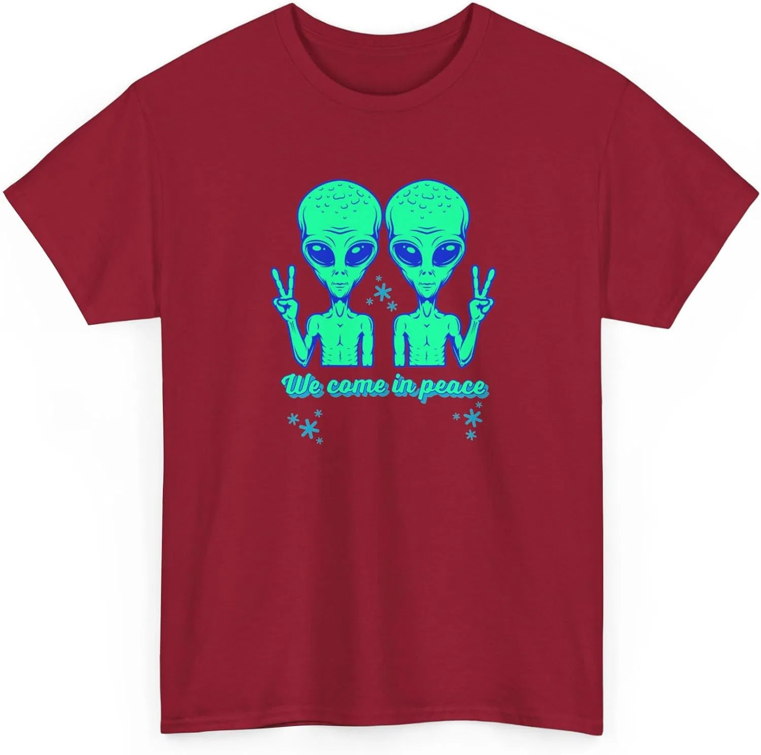 Футболка Alien Lover UFO, We Come in Peace, Martian Tee, подарок на тему инопланетян, футболка с НЛО, одежда для поклонников научной фантастики — фото 4
