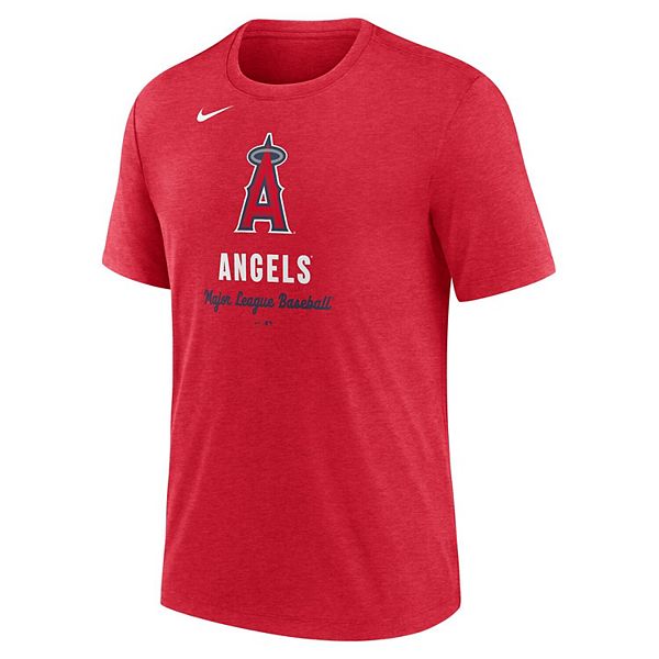 Мужская футболка los angeles angels трикотаж heather red Nike — фото 3