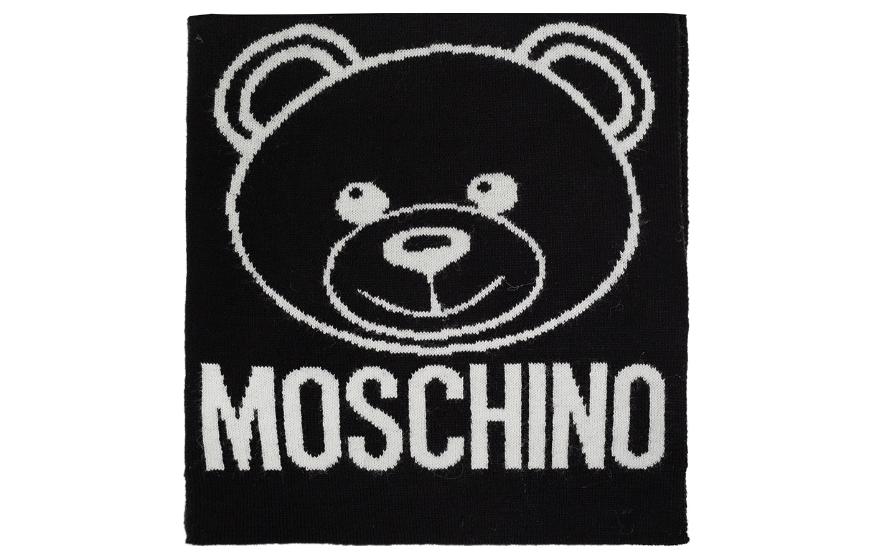 

MOSCHINO Вязаный шарф женский черный