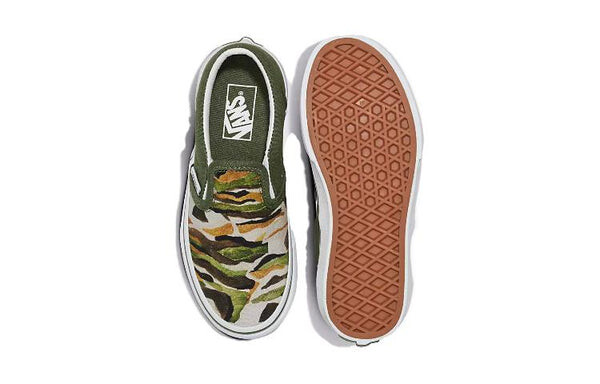 Кроссовки classic slip-on checkerboard 'sun baked' Vans, оранжевый — фото 4